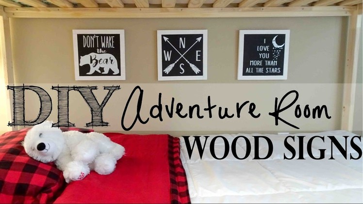 DIY Adventure Room Wood Signs | Applying Vinyl