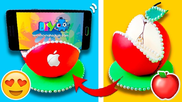 DIY Apple SMARTPHONE Stand * Soporte CASERO para Móvil en forma de MANZANA ✅  Top Tips & Tricks