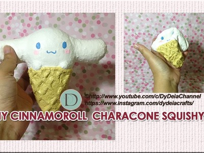 DIY CINNAMOROLL CHARACONE SQUISHY ~Cara membuat squishy Cinnamoroll Characone