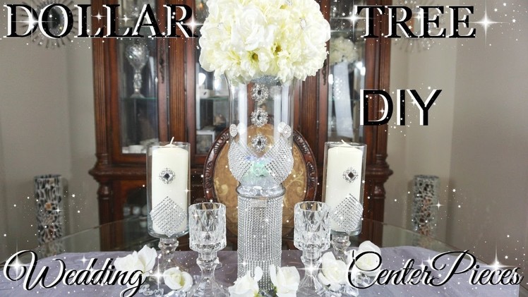 DIY DOLLAR TREE GLAMOROUS WEDDING CENTERPIECES WITH TOTALLY DAZZLED BLING GEMS | PETALISBLESS????