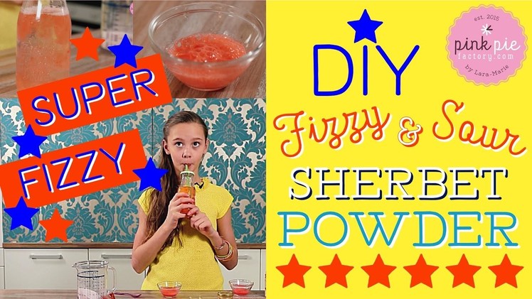 DIY Edible FIZZY POWDER | Pink Pie Factory | Lara-Marie | How to make  SOUR SHERBET POWDER