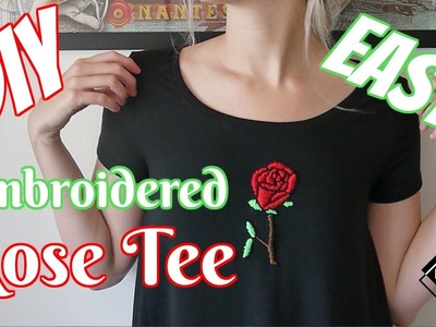 DIY: Embroidered Rose Tee (Easy!)