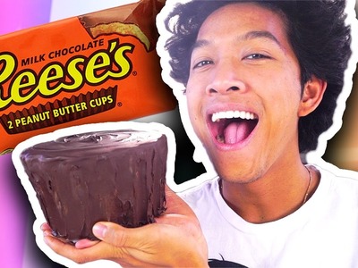 DIY HOW TO MAKE Giant Reeses Cup!!!