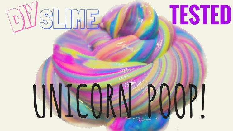 DIY Unicorn poop Slime TESTED! It actually works!!