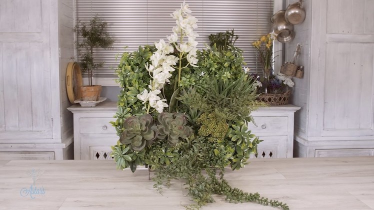 Floristry Tutorial: How to Create a Foliage Wall with Fresh Orchids
