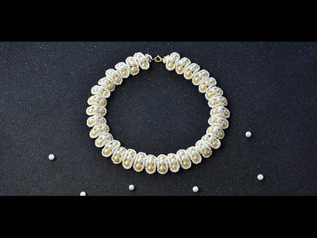 Free Beading Pattern for a Fashion White Pearl Bead Necklace