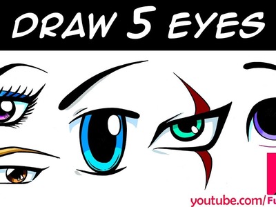 HOW TO DRAW 5 EYES | Art Drawing Tutorial!