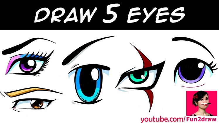 HOW TO DRAW 5 EYES | Art Drawing Tutorial!