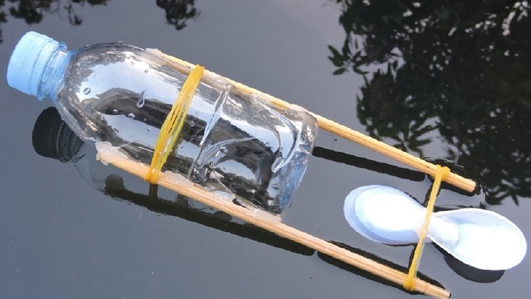 How to make rubber band powered BOAT DIY
