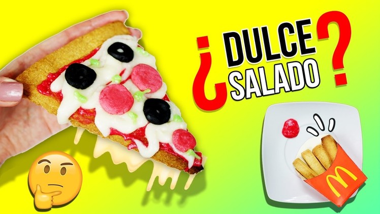 ¡¡DIY Cookie PIZZA!! * Haz COMIDA FALSA de galleta ✅  Top Tips & Tricks in 1 minute