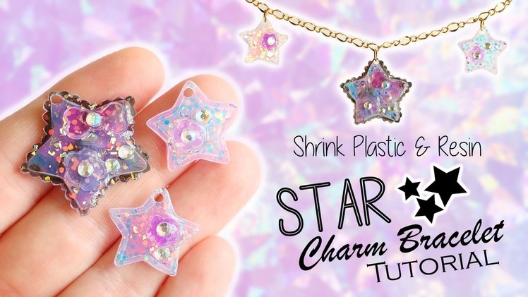 Kawaii Star Charm Bracelet│Shrink Plastic & UV Resin Tutorial