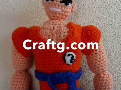 Krillin from Dragon Ball Z Craftg.com amigurumi crochet pattern