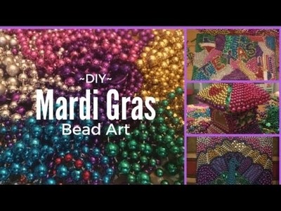 Mardi Gras Bead Art!