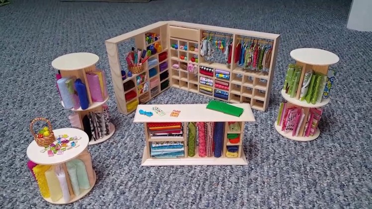 Miniature Sewing Store or Room Shelving