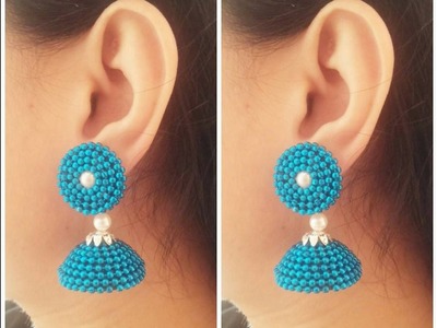 Party Wear Quilled Jhumka. Tutorial