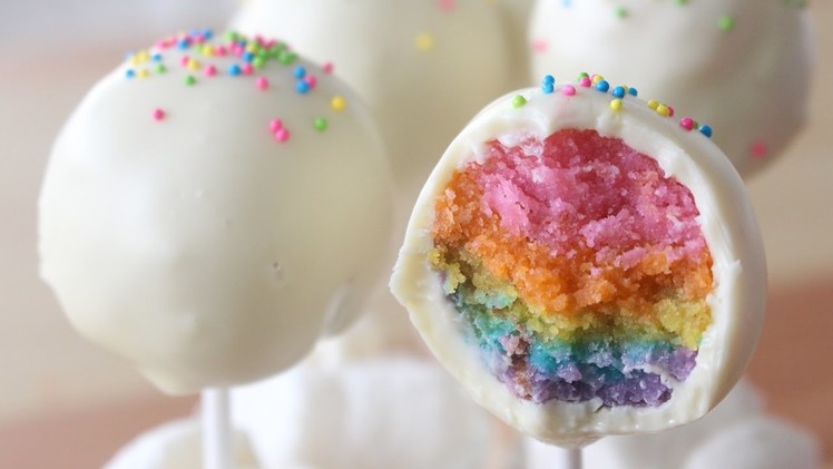 Surprise Rainbow Cake Pops