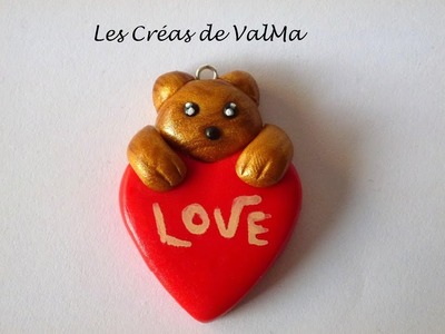 Tuto Fimo Coeur Ourson Love. Polymer Clay Tutorial