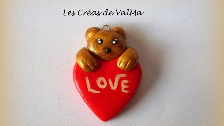 Tuto Fimo Coeur Ourson Love. Polymer Clay Tutorial