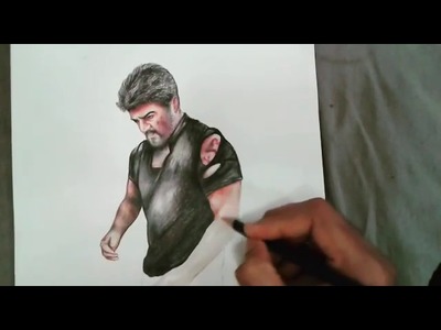 3D DRAWING OF HERO AJITH || watch and learn.