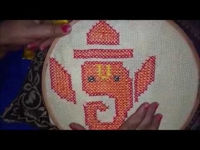 Cross Stitching Ganesha Design