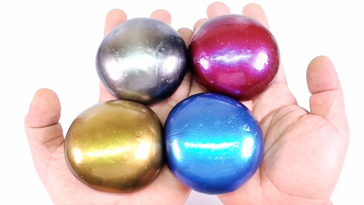 DIY Colors Steel Slime Putty ! Metal Slime Balls | MonsterKids
