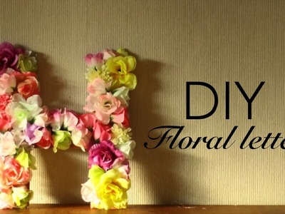 DIY floral letter