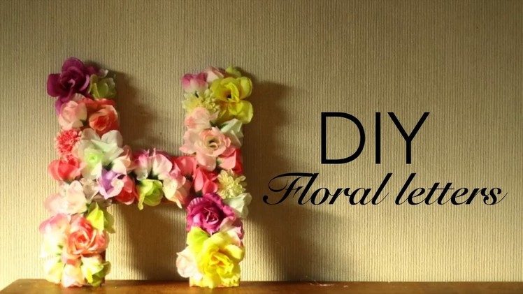 DIY floral letter