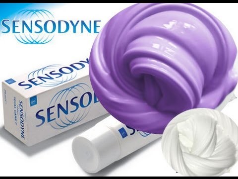DIY glue SENSODYNE toothpaste Slime without salt ! How To make Slime With toothpaste SENSODYNE