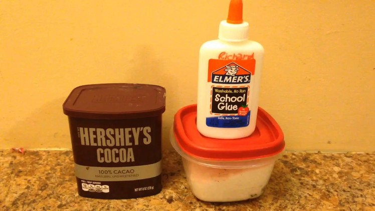 DIY HERSHEY'S BAR SLIME!{real cocoa powder!}
