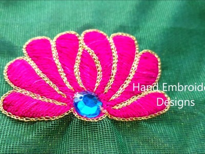 Easy embroidery stitches for beginners | hand embroidery designs, easy mirror work,easy zardosi work
