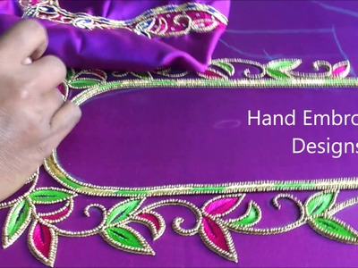 Easy embroidery stitches for beginners,hand embroidery designs,easy mirror work,easy zardosi work 1