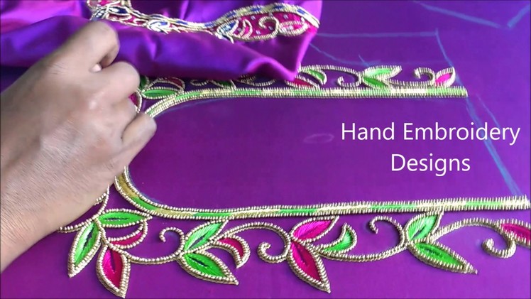 Easy embroidery stitches for beginners,hand embroidery designs,easy mirror work,easy zardosi work 1