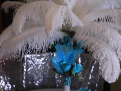 FEATHER CENTERPIECE !!!!!! HOW TO DIY