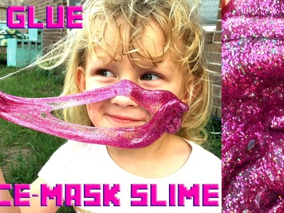 GLiTTER Face Mask Slime! No Glue needed!