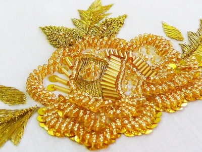 Hand Embroidery: Bead Embroidery (Golden)