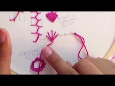Hand Embroidery-Needle Weaving Stitch