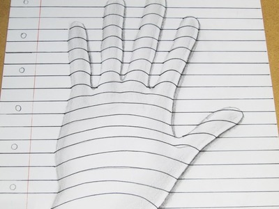 How to Draw a 3D Hand - 3D Trick Art on Paper