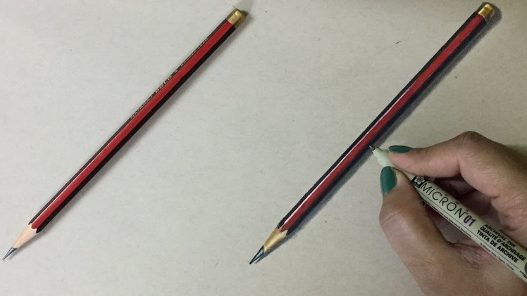 How to draw Pencil sketch step by step - 3D Pencil - cool thing to draw