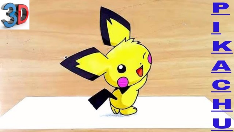 How To Draw Pikachu Pokemon 3D #2