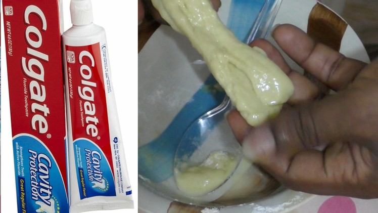 How to Make Slime Colgate Toothpaste and Glue, Without Borax , Without Starch and Without Detergent