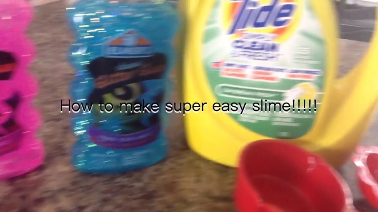 How to make SUPER EASY SLIME with Tide and glitter glue! ????????????