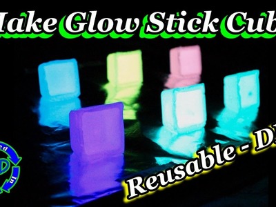 Make Reusable Glow Stick Cubes - Glowing Colors DIY