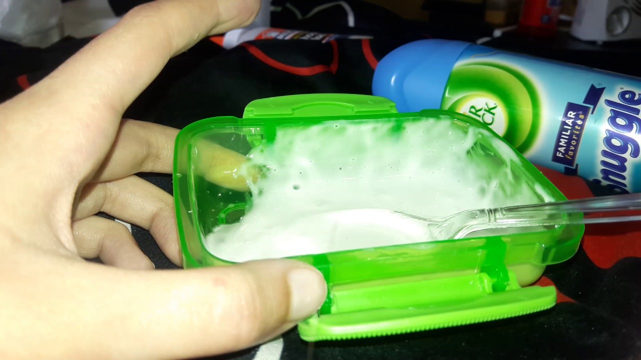 Making slime with glue and air wick!