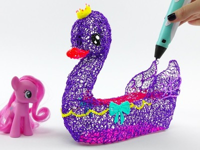 My Little Pony Pinkie Pie Swan Boat Drawing with 3D Pen Video for Kids