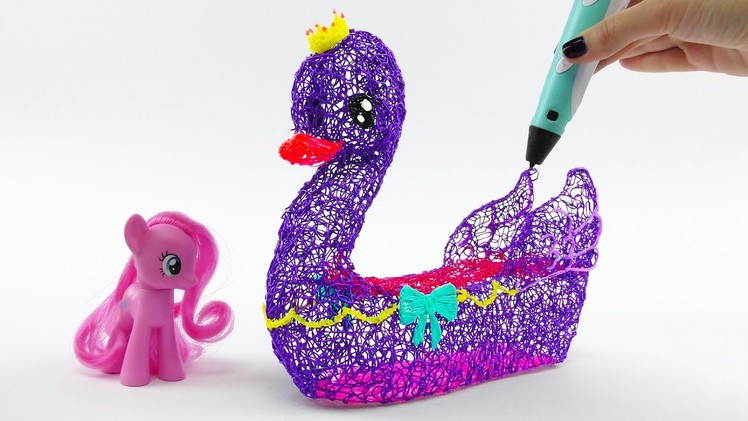 My Little Pony Pinkie Pie Swan Boat Drawing with 3D Pen Video for Kids