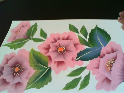 One Stroke Painting- 3D Pink Flowers