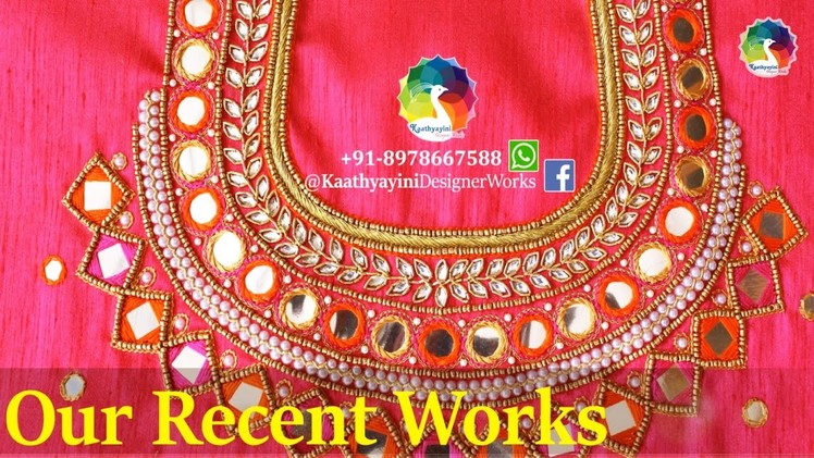 Our Recent Works For Blouses & Dresses | Indian Hand Embroidery