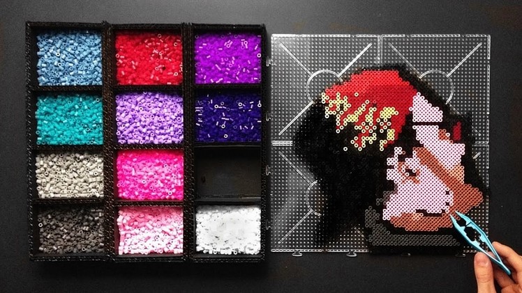 Perler. Hama Beads Pewdiepie Fan Art - Flame Hat Pixel Art