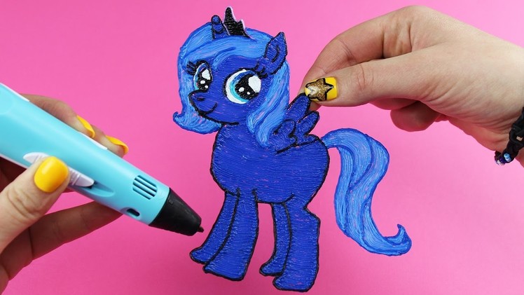 Princess Luna Child How to Draw with 3D PEN Without Sketch My Little Pony Video for Kids
