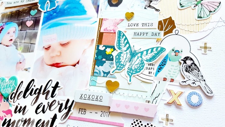 Scrapbooking Process- Hip Kit Club February 2017- Maggie Holmes Chasing Dreams